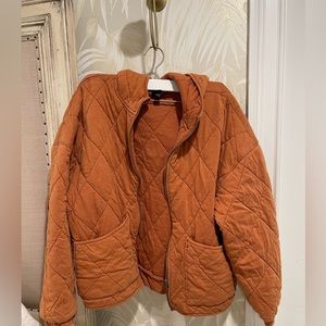 Burnt orange quilted jacket
